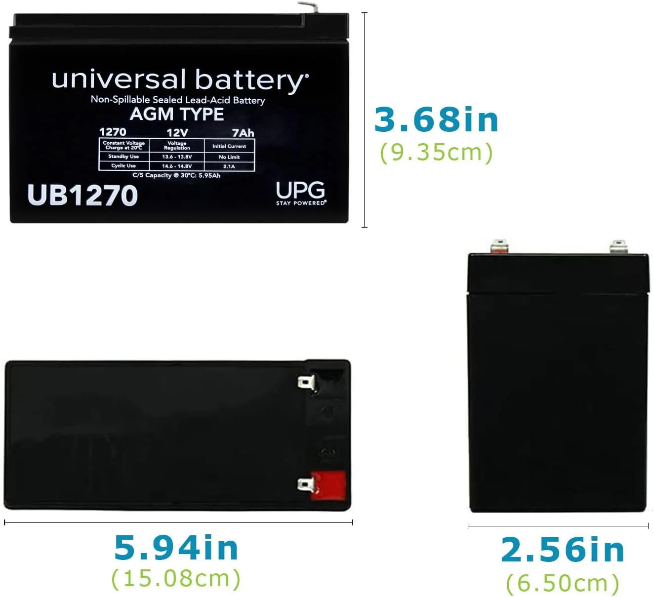 UB1270 SLA 12V Automotive Battery, for Electric Vehicles