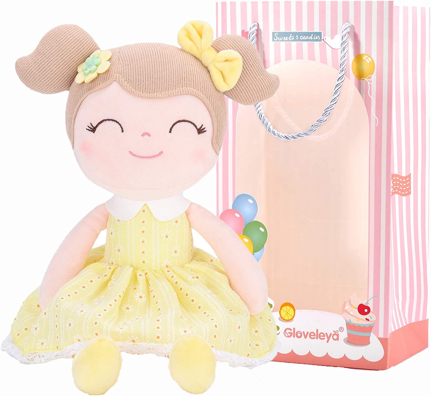 Baby Doll Baby Girl Gifts Plush Snuggle Dolls Soft Toys Yellow 16"