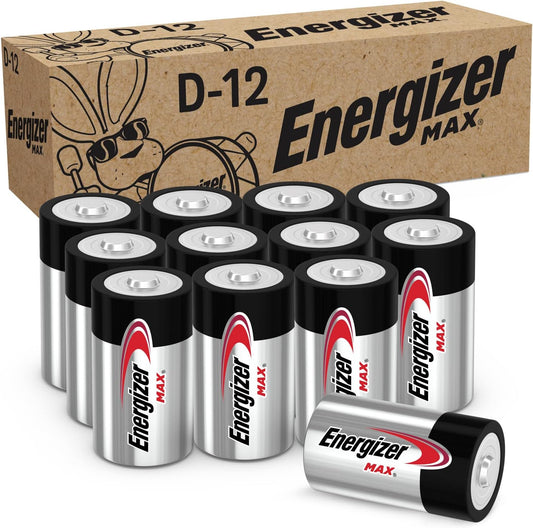 D Batteries, Max D Cell Battery Premium Alkaline, 12 Count