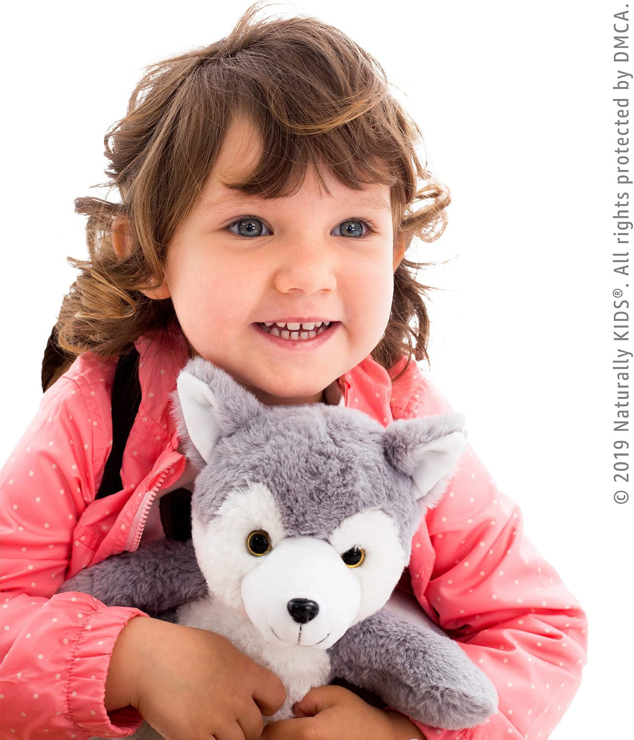 Wolf Backpack, Wolf Toys for Kids 3-5, Wolf Stuffed Animal, Toddler Husky Wolf Gifts for 2 3 4 5 Year Old Girl Boy